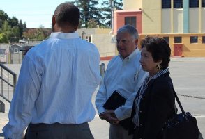 Dr. Mayor visits Bret Harte Middle School on first day of school